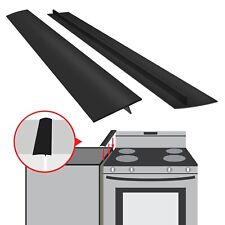 2 Pcs Silicone Stove Counter Gap Cover Oven Guard Seal Slit Strip Kitchen USA picture
