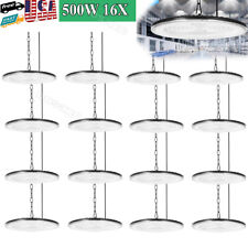 16PACK 500W Super Bright Warehouse LED UFO High Bay Lights Factory Shop GYM Lamp picture