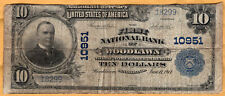 $10 1902 Plain Back National Banknote from First National Bank of Woodlawn, PA picture