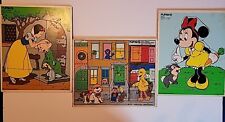Kids Vintage Wooden Puzzles LOT of 6,PLAYSKOOL, RANDOM HOUSE, GOLDEN, DISCOVERY  picture