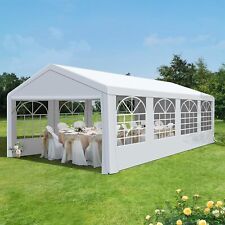 20x30FT Heavy Duty Galvanized Canopy Gazebo Wedding Party Tent Garage White picture