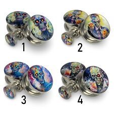 Pair of Zombie Picture Plugs (MTO-076) gauges 14g thru 1 inch picture
