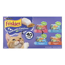 Purina Friskies Pate Wet Cat Food, Soft Seafood & Chicken Variety Pack,(40 Pack) picture