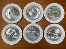 Set of (6) Adams English Ironstone DR. SYNTAX Micratex Plates picture