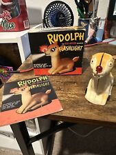 RARE Vintage 1939 Rudolph the Red Nosed Reindeer Flashlight w/ Box Christmas picture