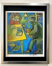 MARC CHAGALL | ORIGINAL VINTAGE 1975 PRINT | SIGNED | MOUNTED AND FRAMED picture