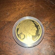 2018 Cook Islands $5 American Buffalo Thin Coin 200 mg .9999 Fine Gold picture