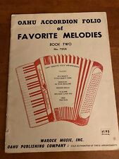 Oahu Accordion Folio of Favorite Melodies Vol. 2 - Oahu Publishing - 1953 picture