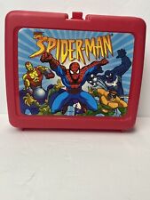 Vintage 1995 The Amazing Spider-Man Red Plastic Lunchbox- Intact W/O Thermos picture