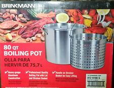 80 QT Boiling Pot Outdoor Cooker Strainer Kit Crawfish Seafood Boiling Canning picture