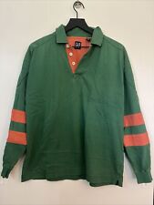 Vintage 90’s GAP Pullover Sz. Small Green/Orange Stripe Rugby Collar Grunge picture