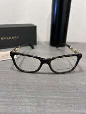 BVLGARI Eyeglasses 4135-B 5416 Tortoise Frames Gold Accents 53-17-140 picture