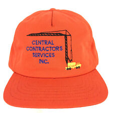 Vtg Central Contractors Services Cap Tanker Logo Snap Back Trucker Baseball Hat picture