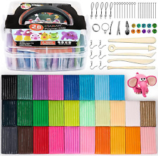 Polymer Clay 28 Colors, Ciaraq Modeling Clay Starter Kits for Kids, Oven Baked picture