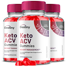 (3 Pack) Destiny Keto ACV Gummies for Weight Loss and Fat Burning (180 Gummies) picture