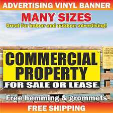 COMMERCIAL PROPERTY FOR SALE OR LEASE Advertising Banner Vinyl Mesh Sign leasing picture