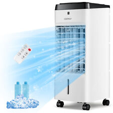 4-in-1 Evaporative Air Cooler Portable Swamp Cooler w/ Fan & Humidifier White picture