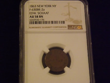 1863       New York, NY      NGC  AU  58 BN picture