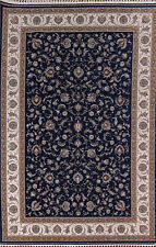 Silk Living Room Turkish Floral Blue 7x10 ft Area Rug Soft Pile Carpet picture