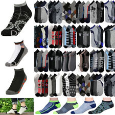 12 Pairs Men's Mixed Assorted Designs Color Ankle Low Cut Soft Stretchy Socks picture