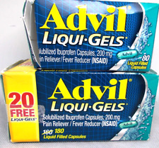 Advil liqui gels ibuprofen 200 mg liquid filled cap 260 EXP 6/25+ sealed bottles picture