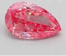 2 Ct Pink D Color VVS1 pear Diamond Stone Certified Loose Gemstone+1 free gift picture