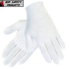 24 PAIR WHITE INSPECTION COTTON LISLE GLOVES COIN JEWELRY LIGHTWEIGHT picture