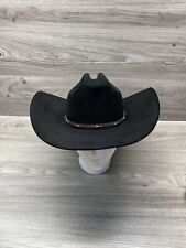 Resistol 4X Beaver Cowboy Hat Black Felt Long Oval Size 55/ 6-7/8 picture