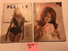 Vintage Playboy Magazines Feb,Aug 1968 Lot Of 2 picture