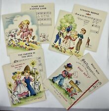 4 1949 COPR. A.G.C.C. Greeting Cards with Song Books Excellent Vintage Condition picture