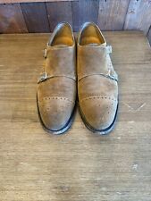 O’keefe Brown Suede Double Monk Strap Size UK 9.5 US 10.5 Hand Crafted In Italy picture