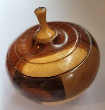 VINTAGE TURNED WOOD SMALL JAR BOWL WITH LID (NN-12-M-2) picture