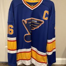 St Louis Blues Brett Hull Captain Jersey S Vintage MUST HAVE LGB picture