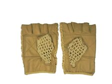 Leather Crochet Cycling / Bicycle Gloves - Vintage    British Tan picture