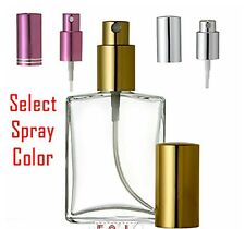 Refillable Perfume Spray Glass Atomizer Empty Bottle Flat Shape 1oz ,2oz & 3.4oz picture
