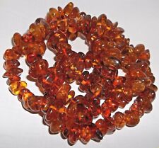 Authentic 1940s- 131.1 g -Baltic Amber RAW OLD BUTTERSCOTCH HONEY NEAKLACE 40” picture