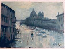 Nino Pippa Original Oil Painting Venice Grand Canal & certificate, Perfect Gift picture