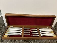 Gerber Legendary Blades set of 8 steak knives in walnut box picture