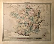 Antique c. 1859 Hand Colored Map of France Andriveau-Goujon picture