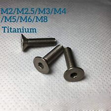 M2 M2.5 M3 M4 M5 M6 M8 Hex Socket Bolt Countersunk Flat Head Screws Titanium TA2 picture
