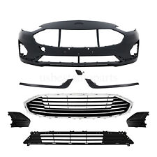 Front Bumper Cover Complete W/Gille Fog Lamp Covers For 2019 2020 Ford Fusion picture