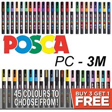 Uni Posca PC-3M Paint Marker Pens - Fine Nib - Every Colour - Buy 4 Pay For 3 picture