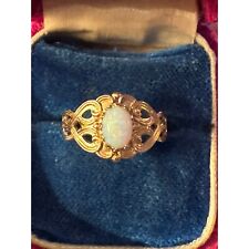 Antique Art Nouveau 10K Yellow Gold Opal Ring picture