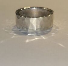WTS 925 WATSON Sterling Silver Ring Shiny Hammered Sz 8.5 Wt 14.4grams picture