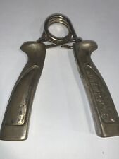 VINTAGE HAND GRIP EXERCISE SQUEEZER MR MAN 1983 SOLID HEAVY BRASS picture