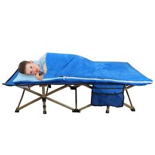 Lineslife Extra Long Toddler cot with Sleeping Bag, Portable Kids Travel Bed picture