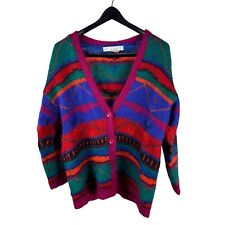 Vintage Womens 90s The Limited Mohair Colorful Cardigan Sweater Size S picture