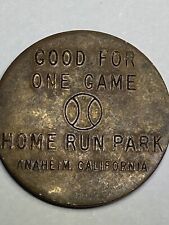 ANTIQUE HOME RUN PARK TOKEN - GOOD FOR ONE GAME - ANAHEIM, CALIFORNAI  - LOOK picture