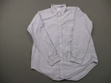 VTG Brooks Brothers Shirt Men Extra Large Blue Supima Cotton Oxford Made USA 90s picture
