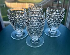 VINTAGE Hobnail Glass Juice Tumbler Clear Footed 4.25